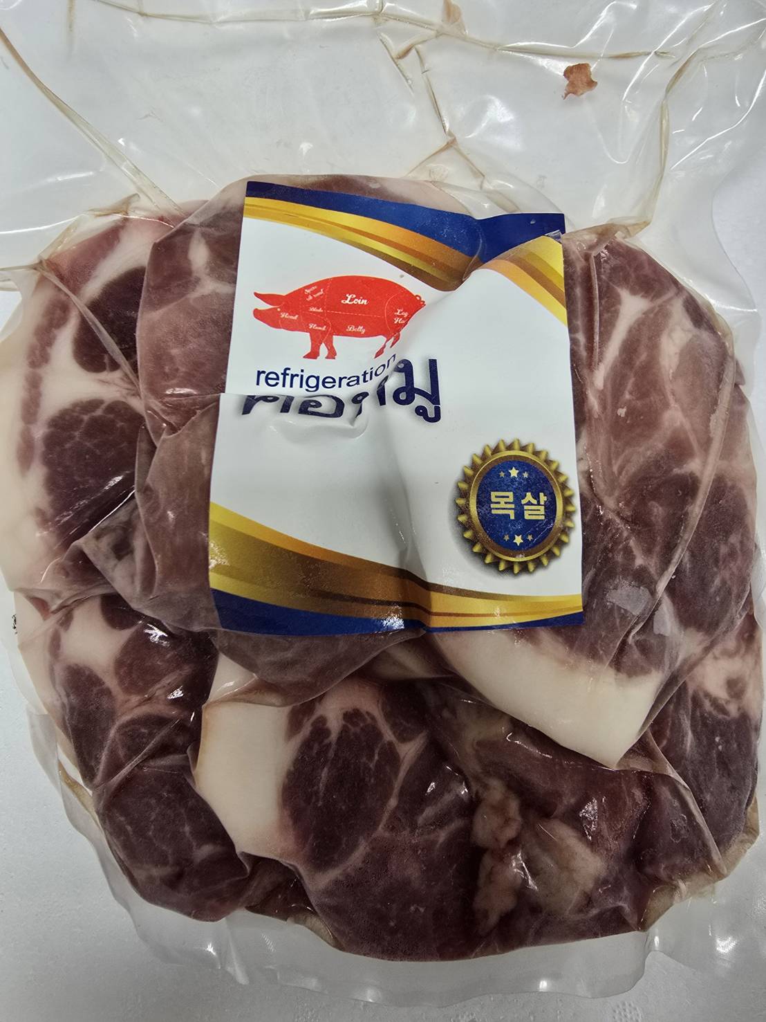 B107…냉동 목살 800g…คอหมู 800g