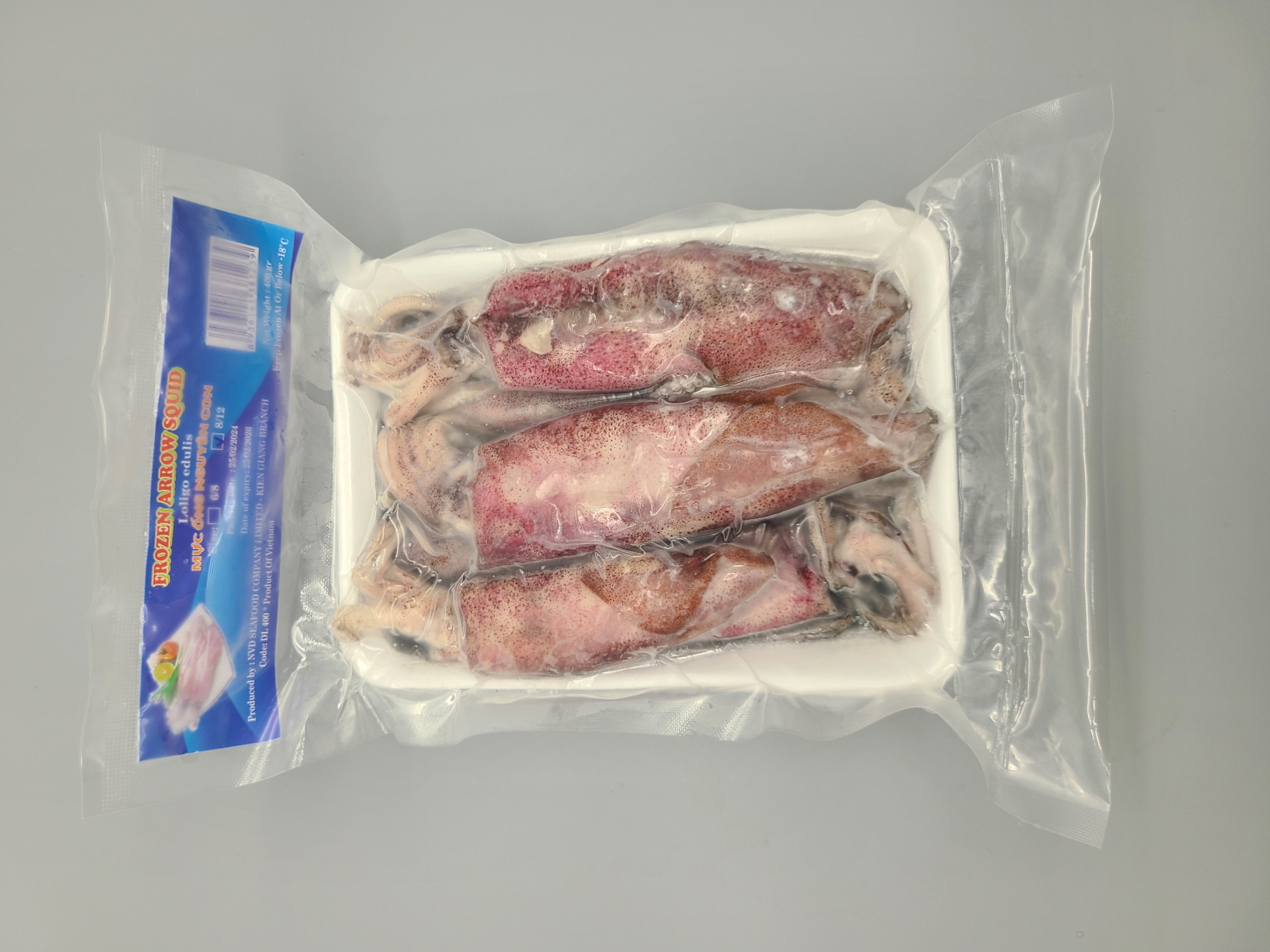B12…냉동 화살오징어  400g…ปลาหมึกกล้วย 400g