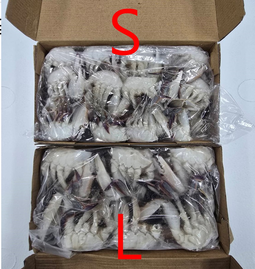 B137…냉동 절단 꽃게 L (10-14)…ปูม้าตัด L (10-14ea)