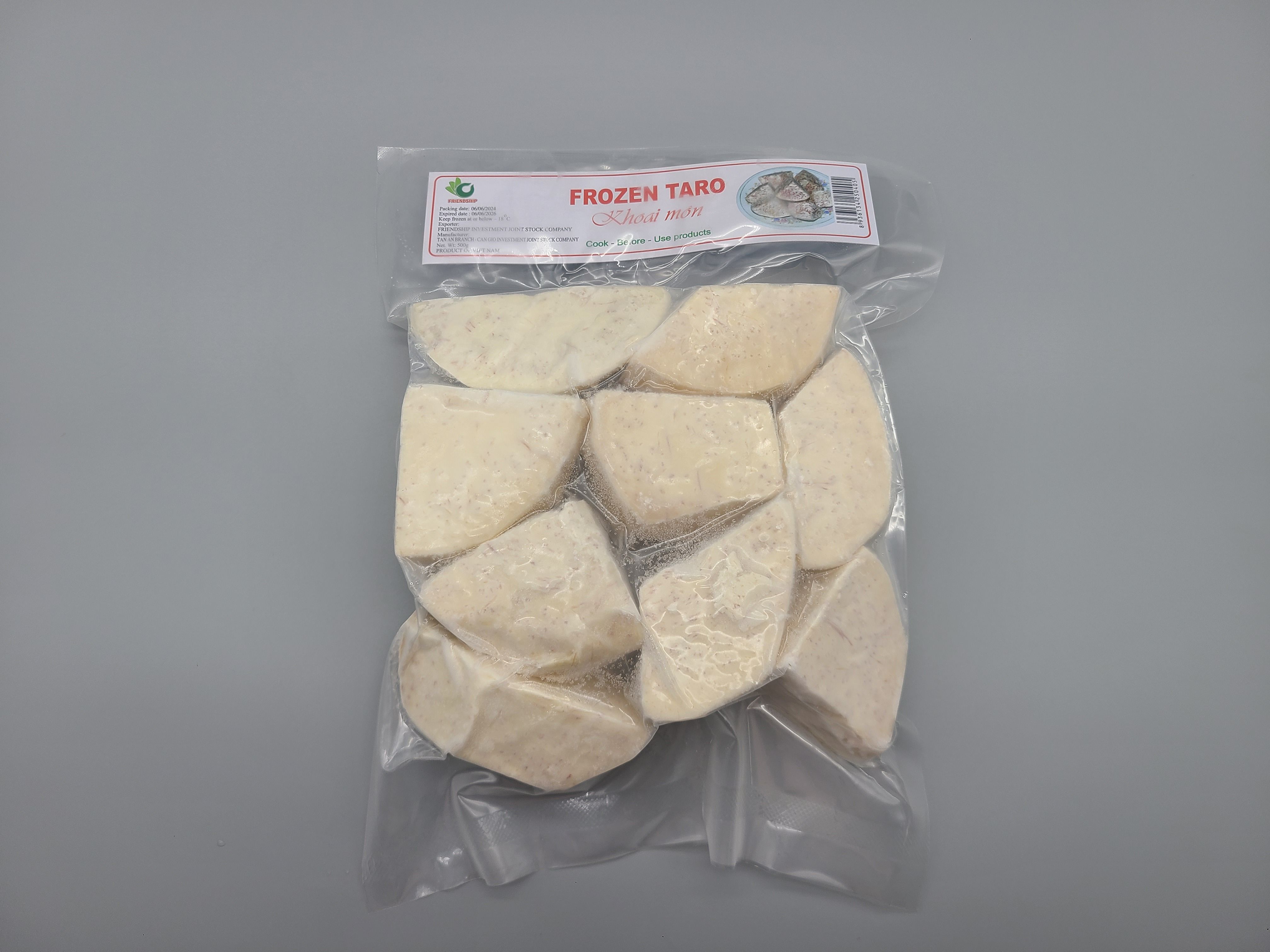 B34…냉동 타로(씨카오-흰색) 500g…เผือก 500g