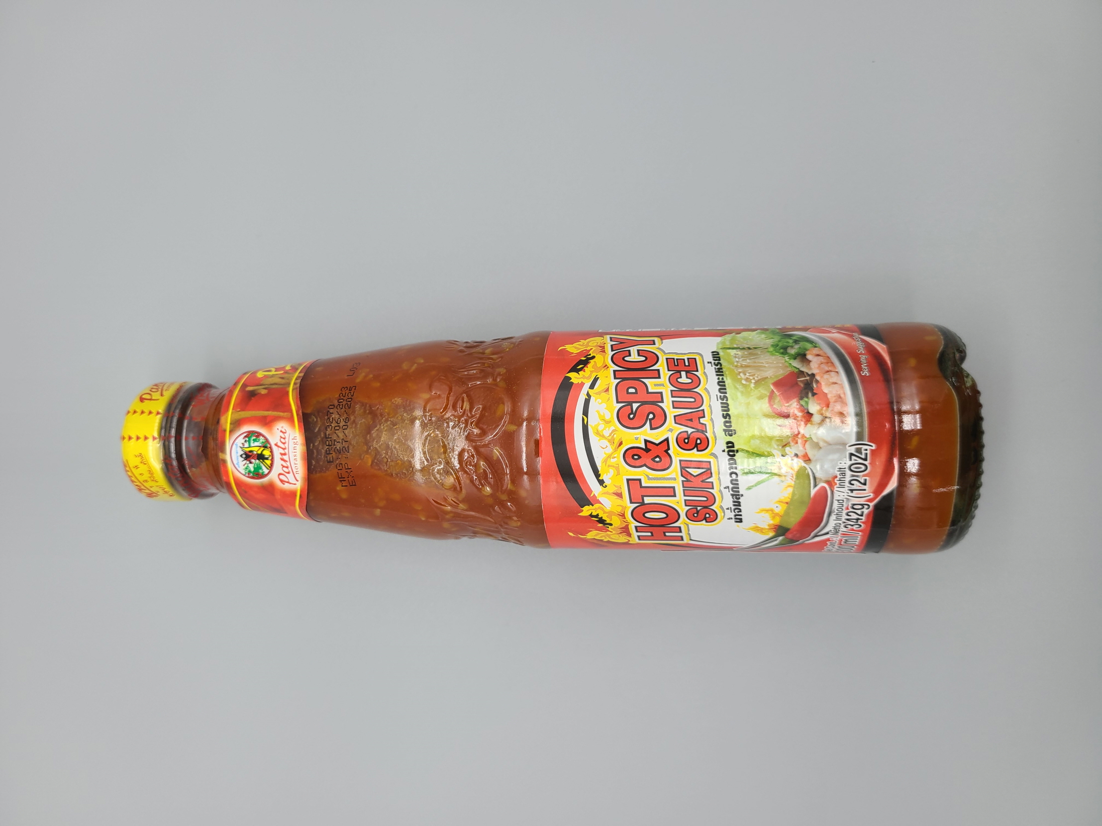 D162…핫앤스파이시수끼소스-핫수끼 300ml…น้ำจิ้มสุกี้(สูตรพริกกระเหรี่ยง) 300ml