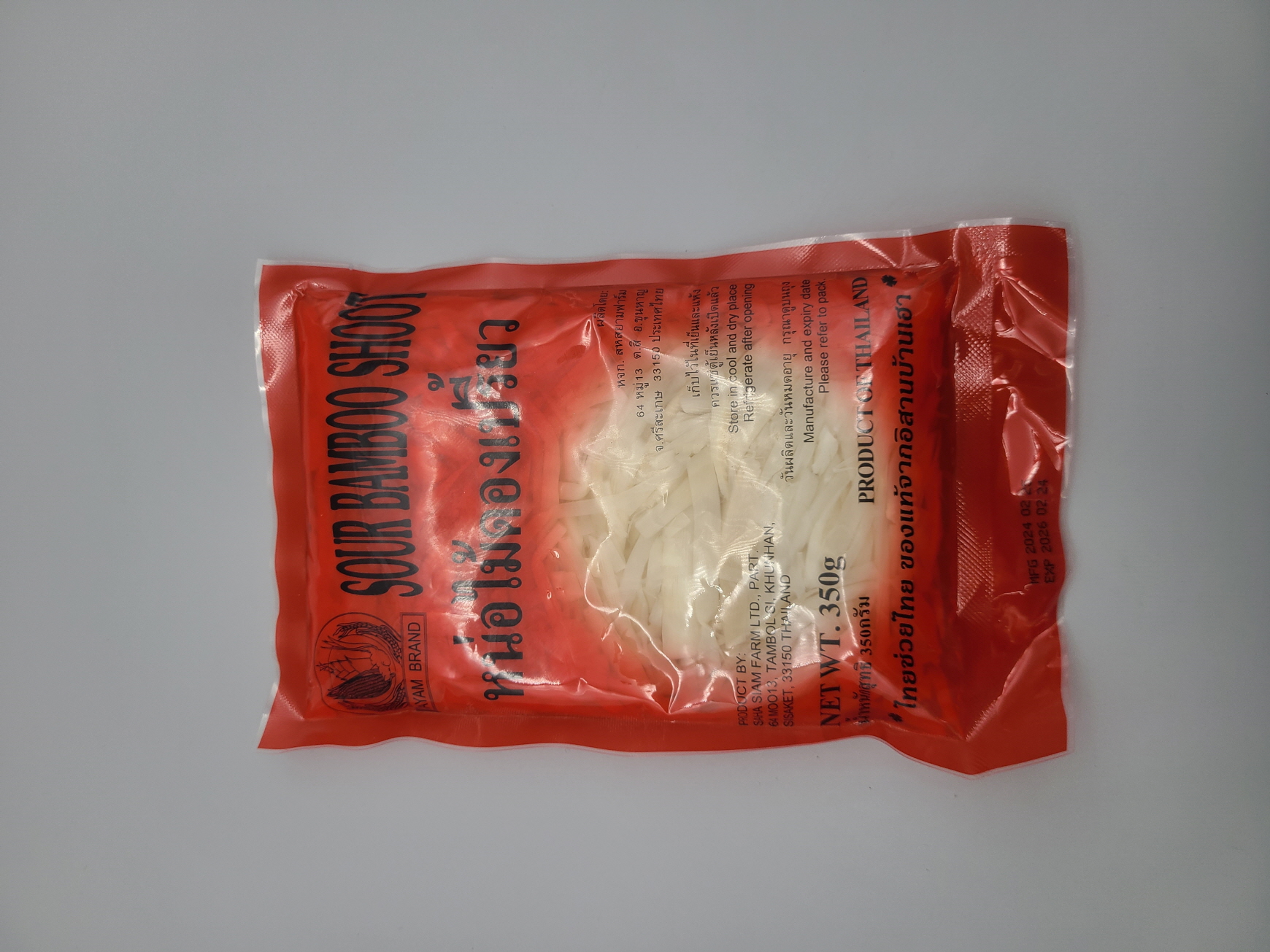 D177…죽순채-빨간 350g…หน่อไม้ดองเส้น 350g