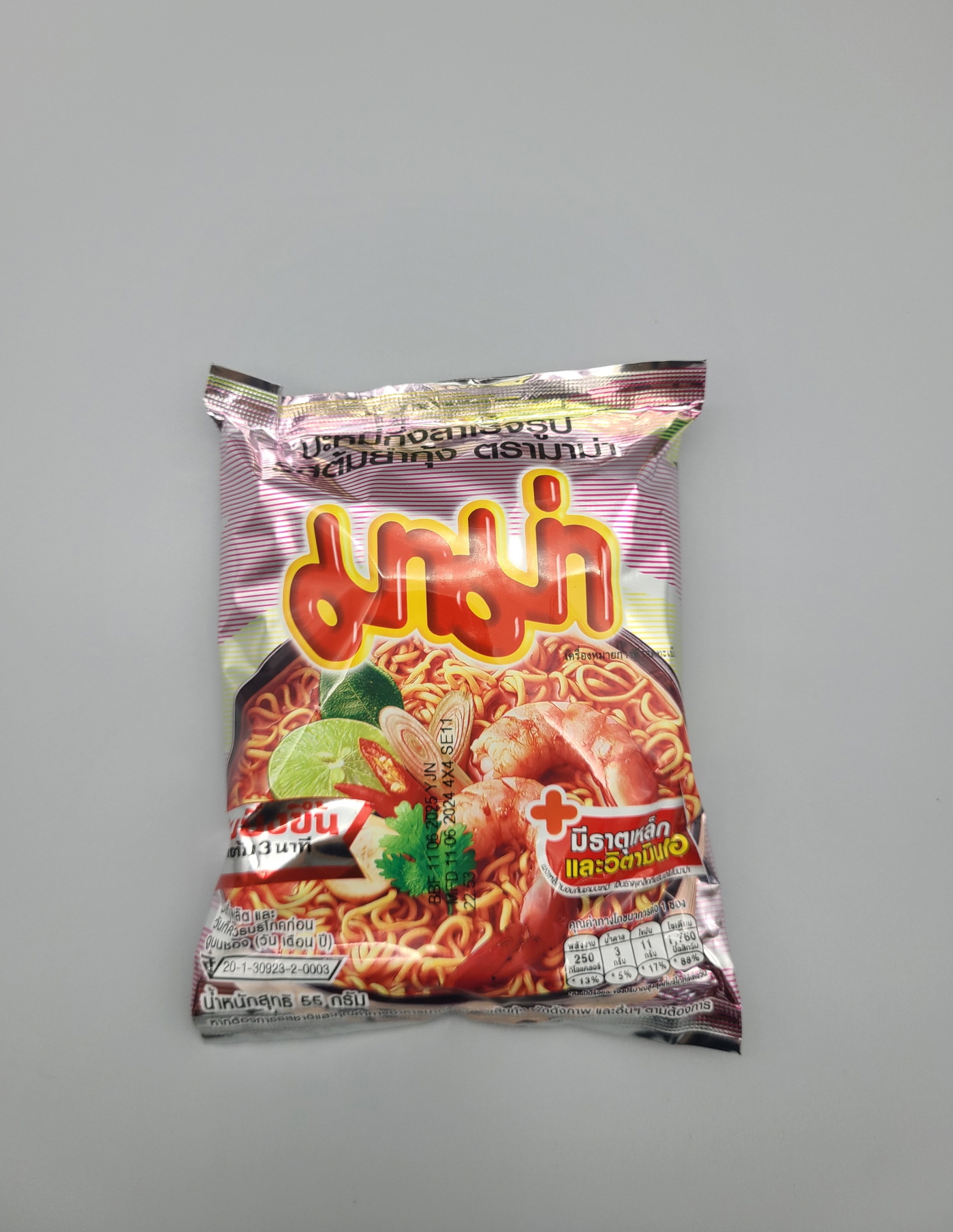 E11…마마 똠냠 55g…มาม่ารสต้มยำกุ้ง 55g