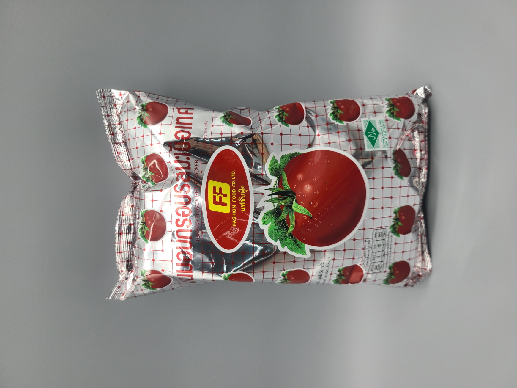 E129…토마토과 크래커 봉지 58g…ขนมอบกรอบมะเขือเทศ 58g