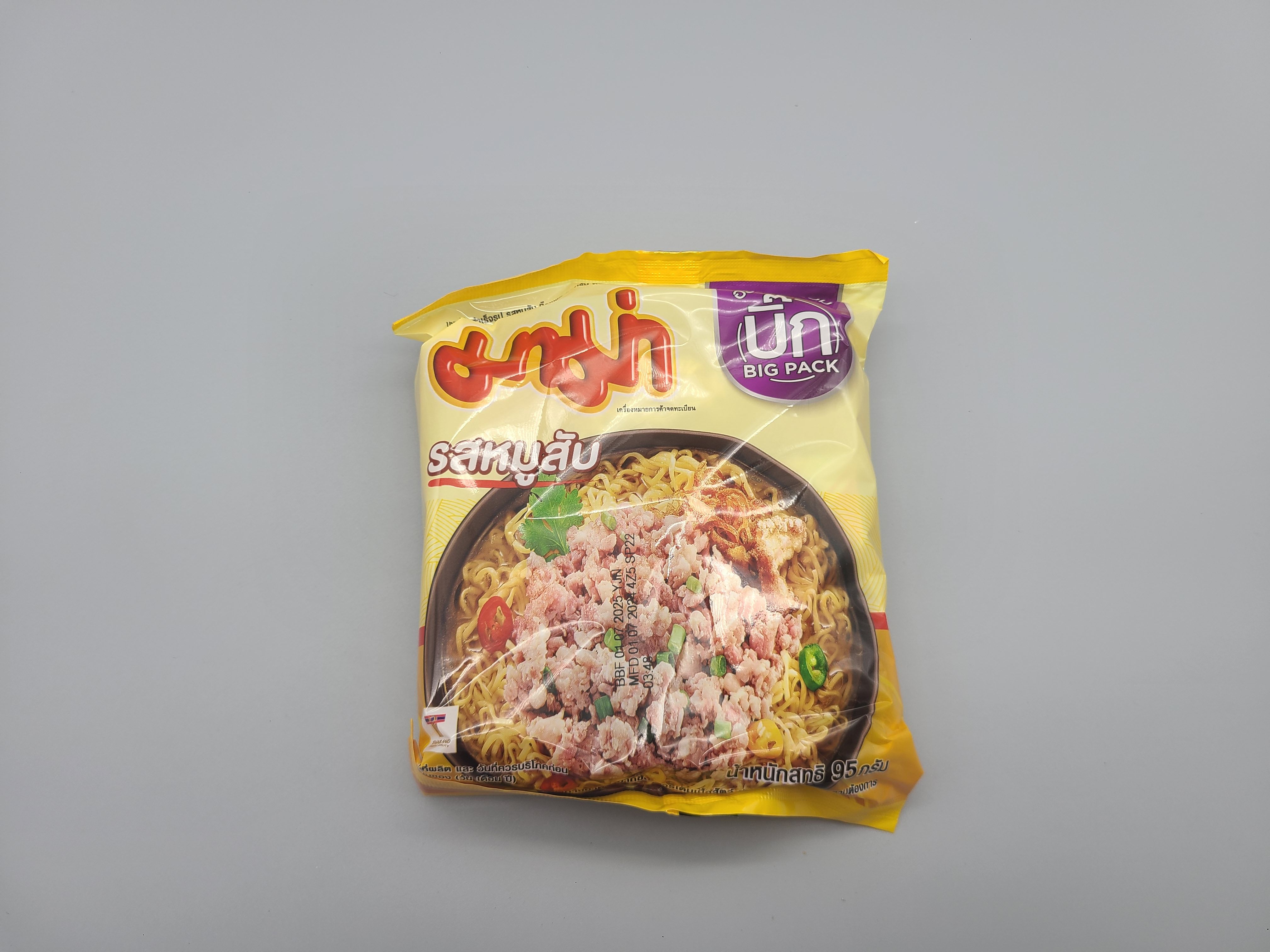 E18…마마 무삽 점보 95g…มาม่าบิ๊กหมูสับ 95g